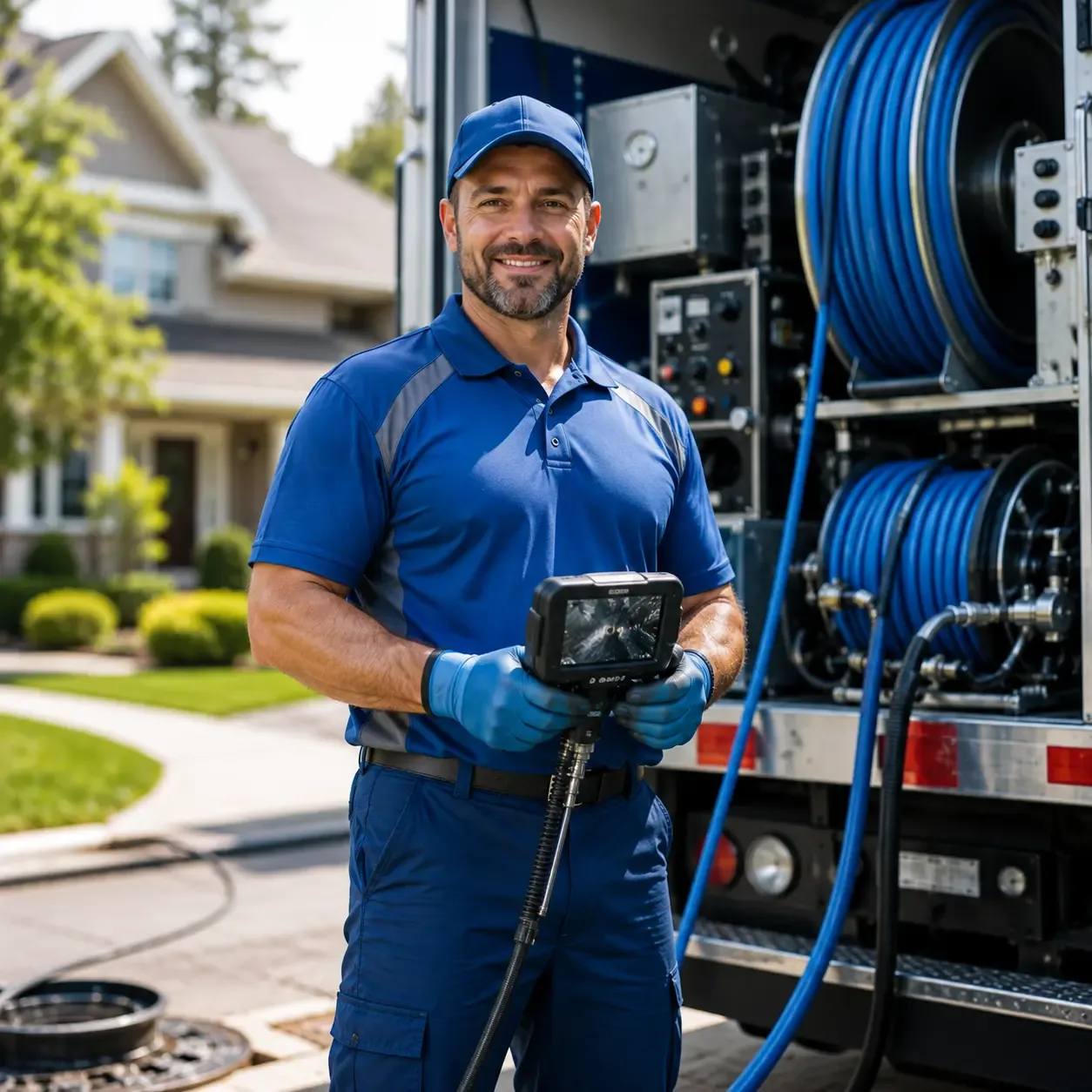 Local outdoor drain cleaning specialists in Coral, MI
